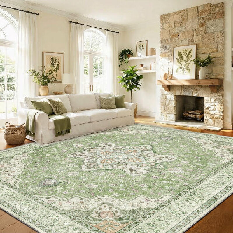 Elegant 8x10 Washable Area Rug for Modern Living Rooms