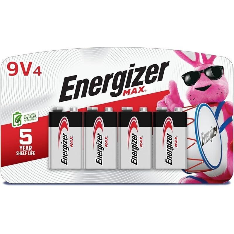 4-Pack Energizer MAX 9V Alkaline Batteries: Reliable Power for Everyday Devices