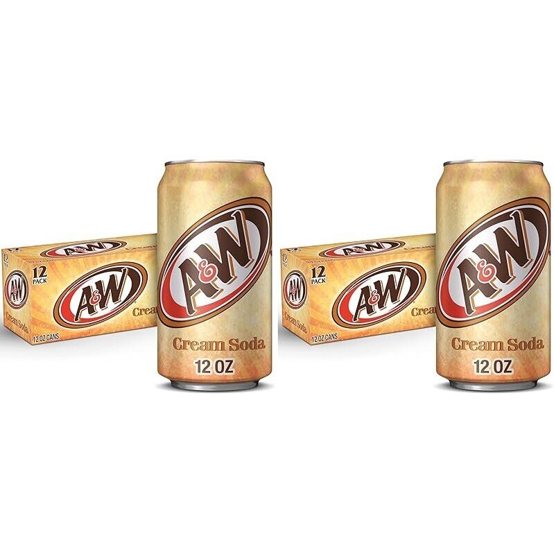 24-Pack A&W Cream Soda, 12 fl. oz. Cans - Classic Taste, Great Value