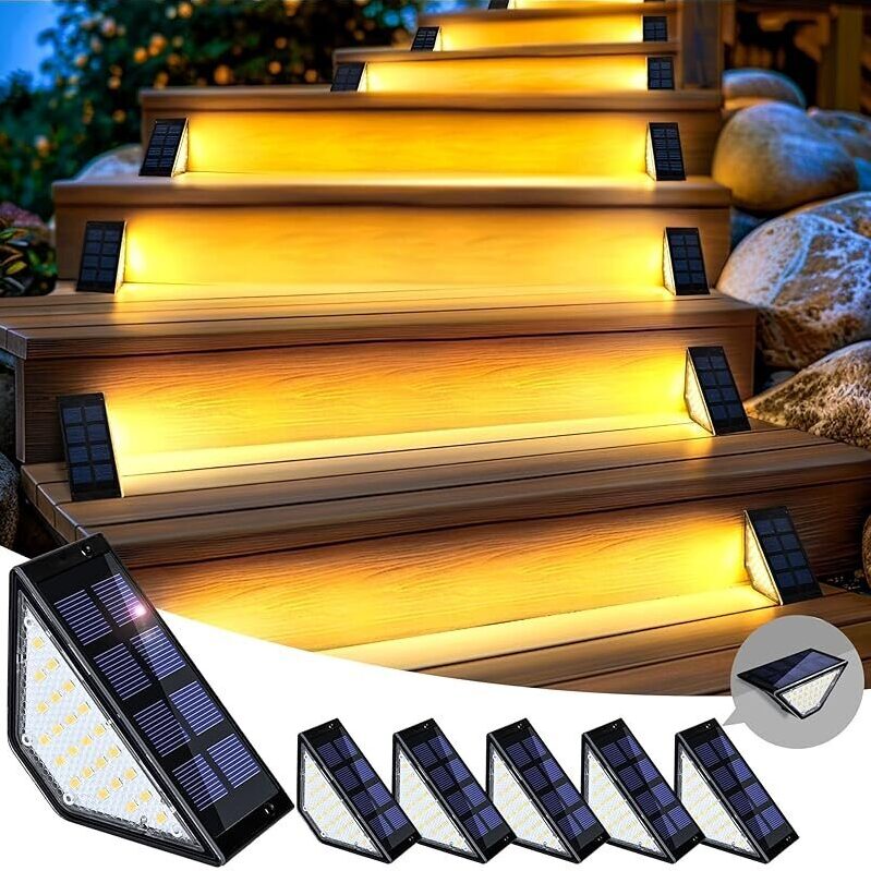 6-Pack Solar Step Lights - Durable and Energy-Efficient Outdoor Lighting