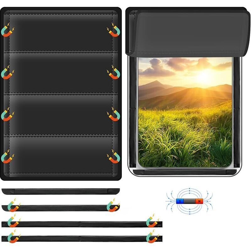 Foldable Magnet RV Window Shade Cover - Blackout & UV Protection
