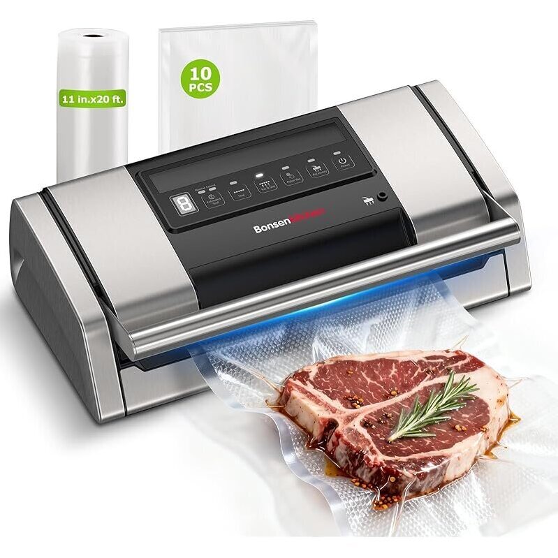 Bonsenkitchen Vacuum Sealer with Bag Clip