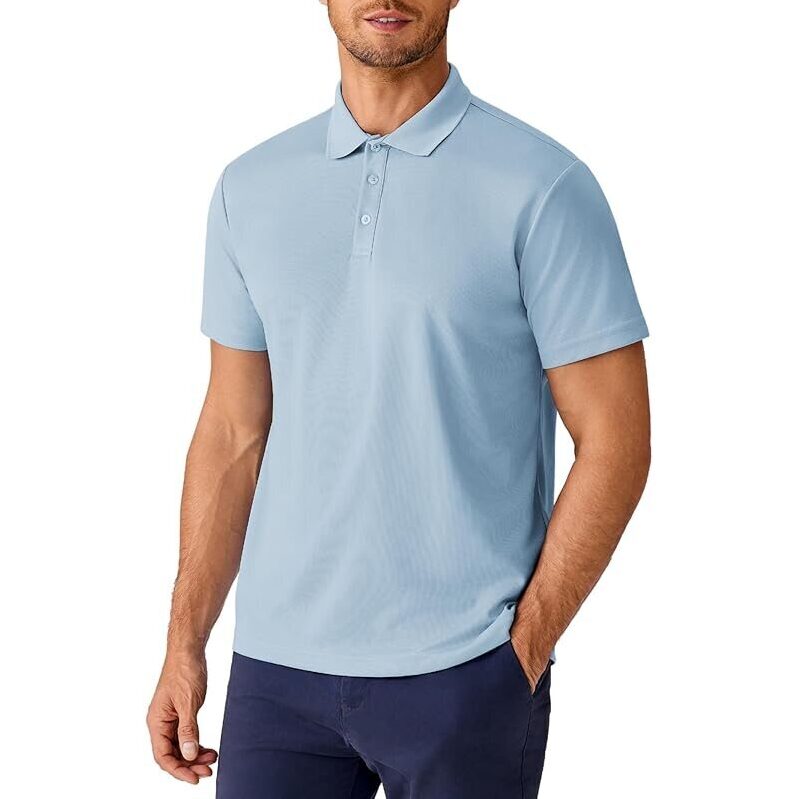 Premium Men's Short Sleeve Golf Polo Shirt - Lightweight & Breathable
