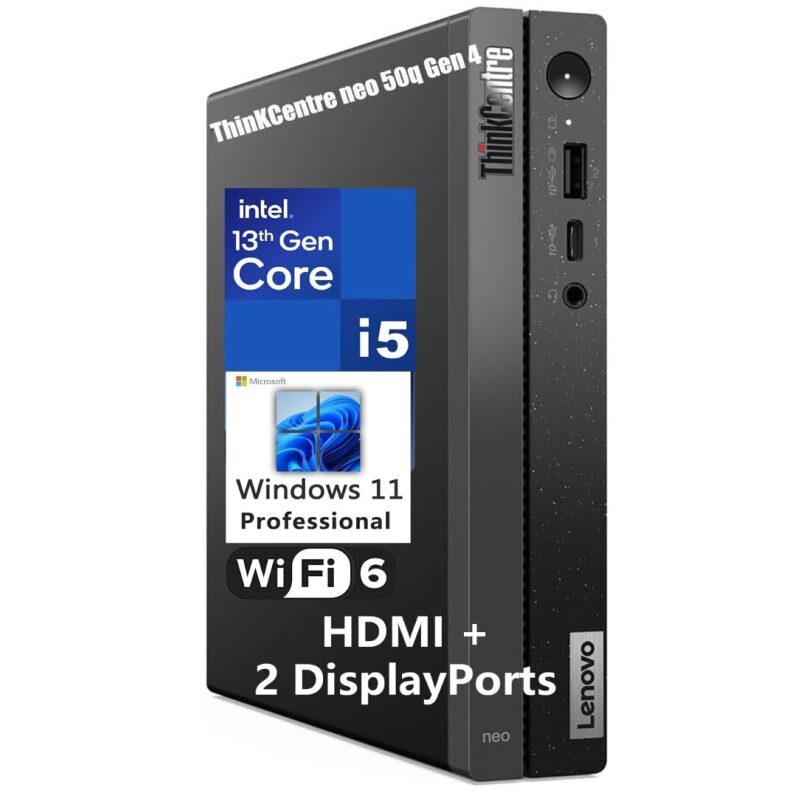 Limited Time Offer: Lenovo ThinkCentre neo 50q Gen 4 Ultra-Compact Business Desktop