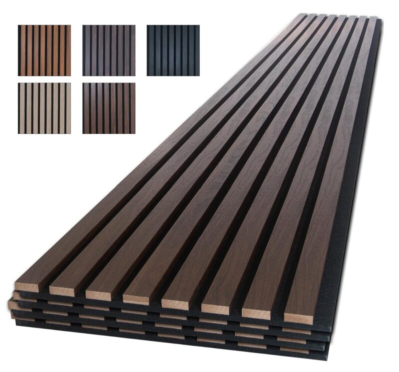NeatiEase Soundproof Decorative Wall Panels, Country Walnut, 4-Piece Set