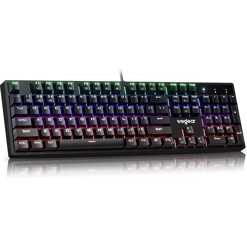 Wegear Mechanical Gaming Keyboard with Blue Switch - Precision Typing for Gamers and Professionals
