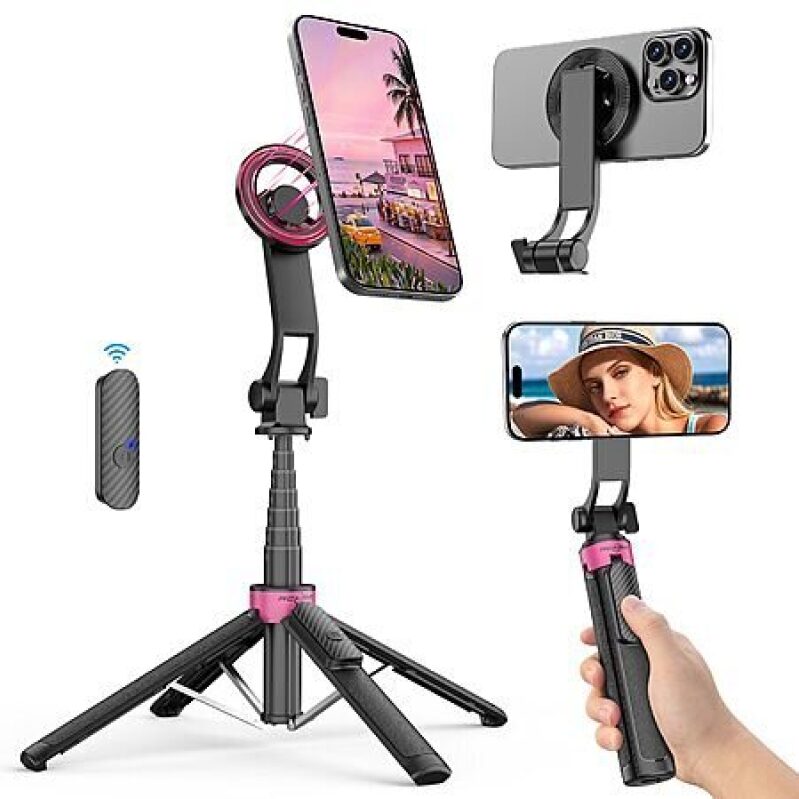 ACKIMA MagSafe Tripod for iPhone with Remote - Perfect for Selfies and Vlogging