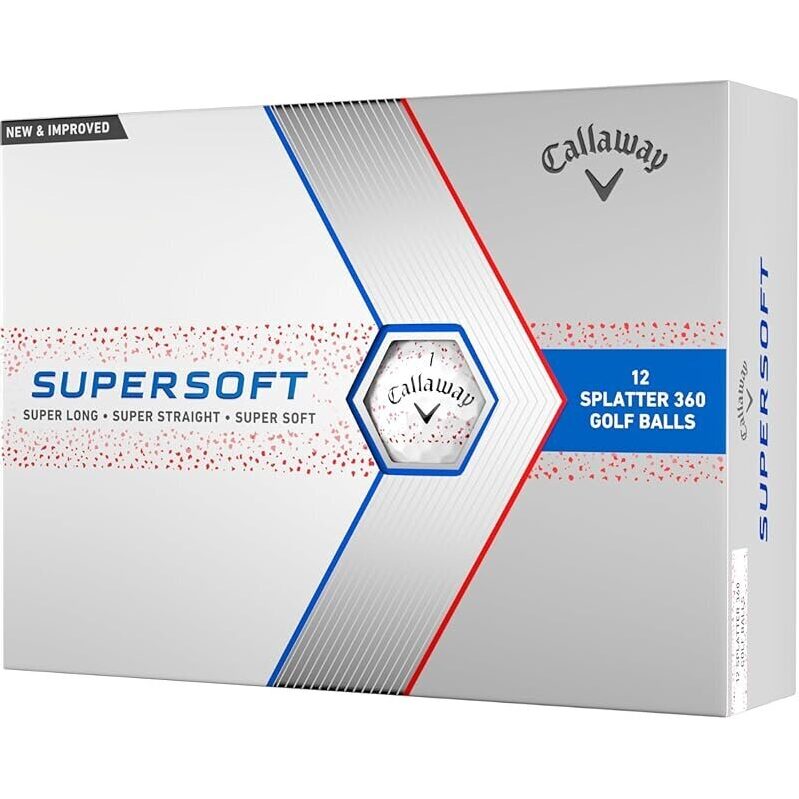 12-Pack Callaway Golf Supersoft Golf Balls - Long, Straight, and Soft