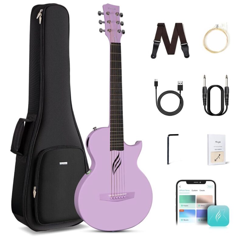 Enya NOVA GO SP1 Electric Acoustic Guitar (35 inches) Set - Smart AcousticPlus, USB Recording, Bluetooth, Ideal for Beginners