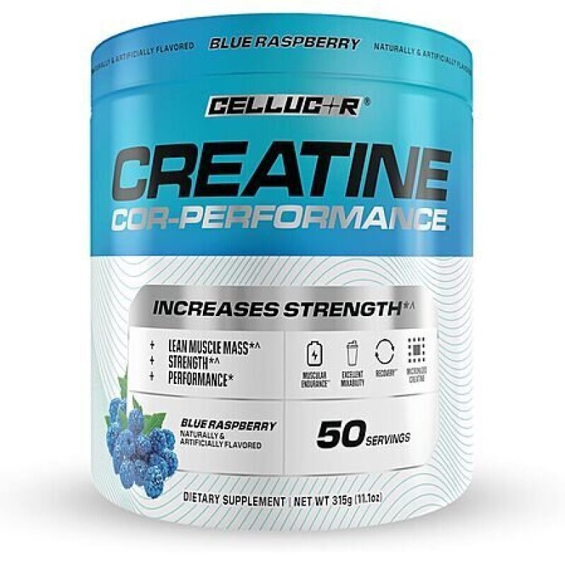 50-Serving Cellucor Creatine Monohydrate Powder (Blue Raspberry) - Unbeatable Strength Boost