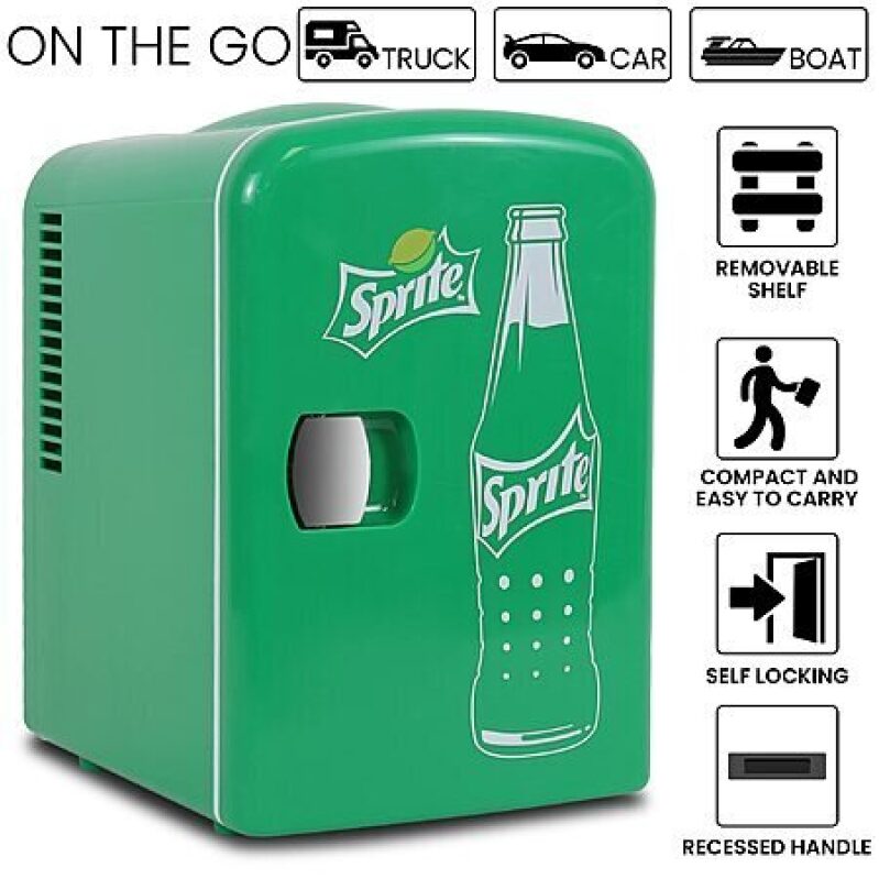 Portable Sprite Mini Cooler/Warmer with Dual Power Cords