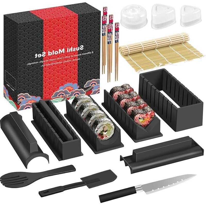 HI NINGER Sushi Making Kit Deluxe Edition 17pcs - Complete Sushi Kit