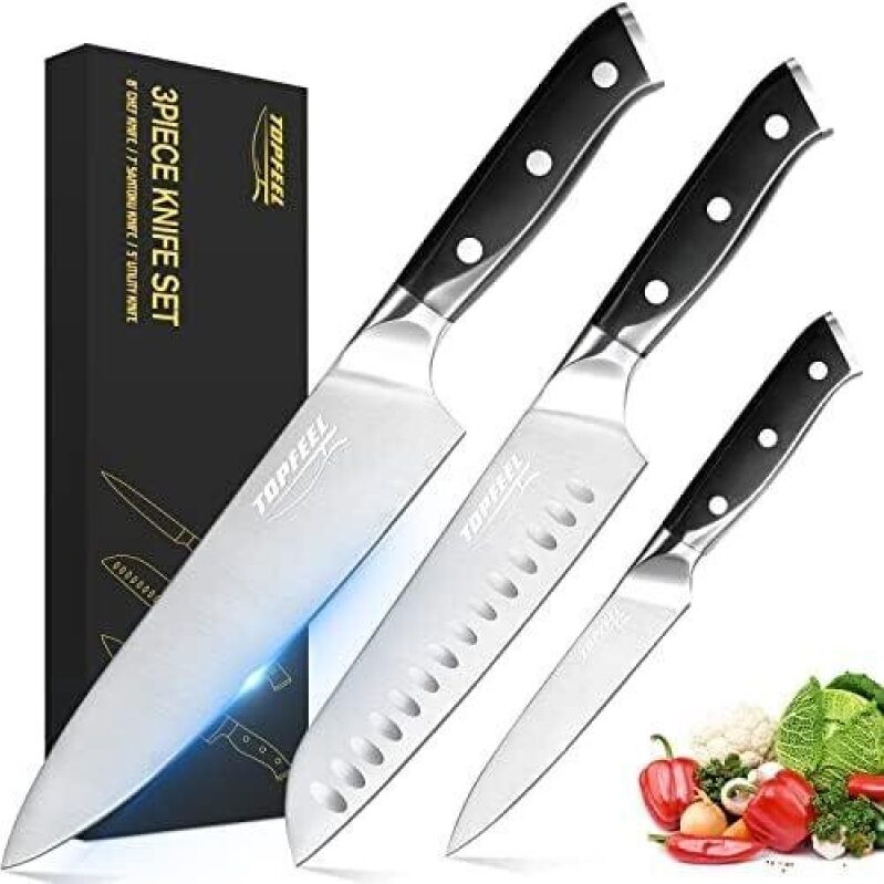 TopFeel 3-Piece High-Carbon Steel Knife Set - 50% OFF