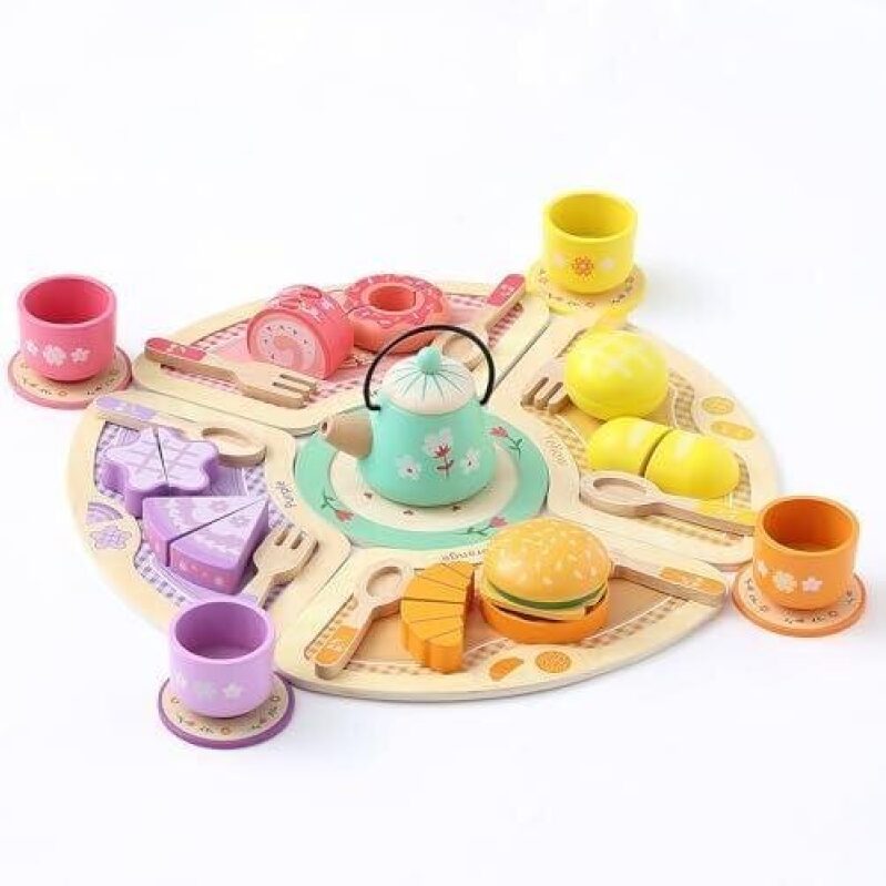 Wooden Tea Party Set for Kids - 40% Discount