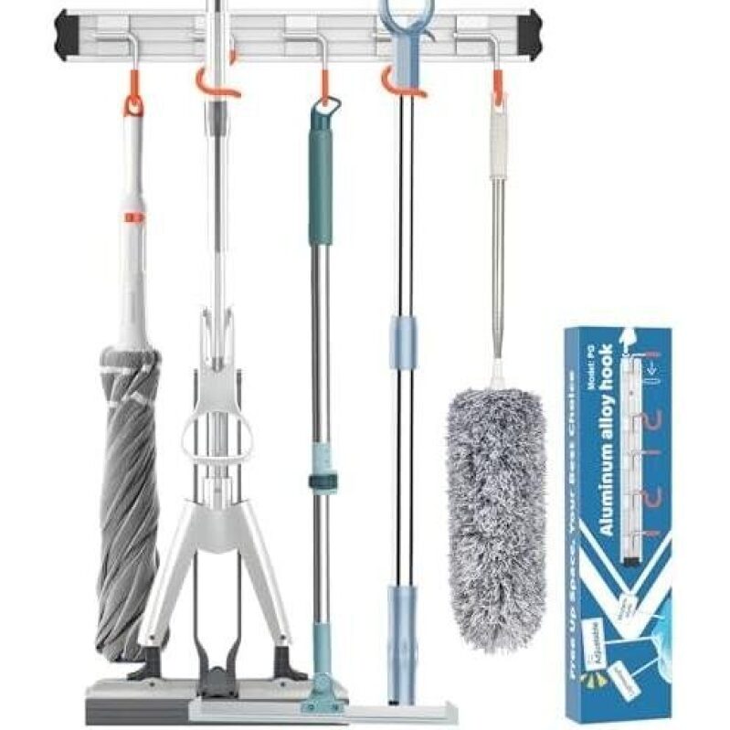 Affordable Mop and Broom Set with Wall Mount - 50% Off