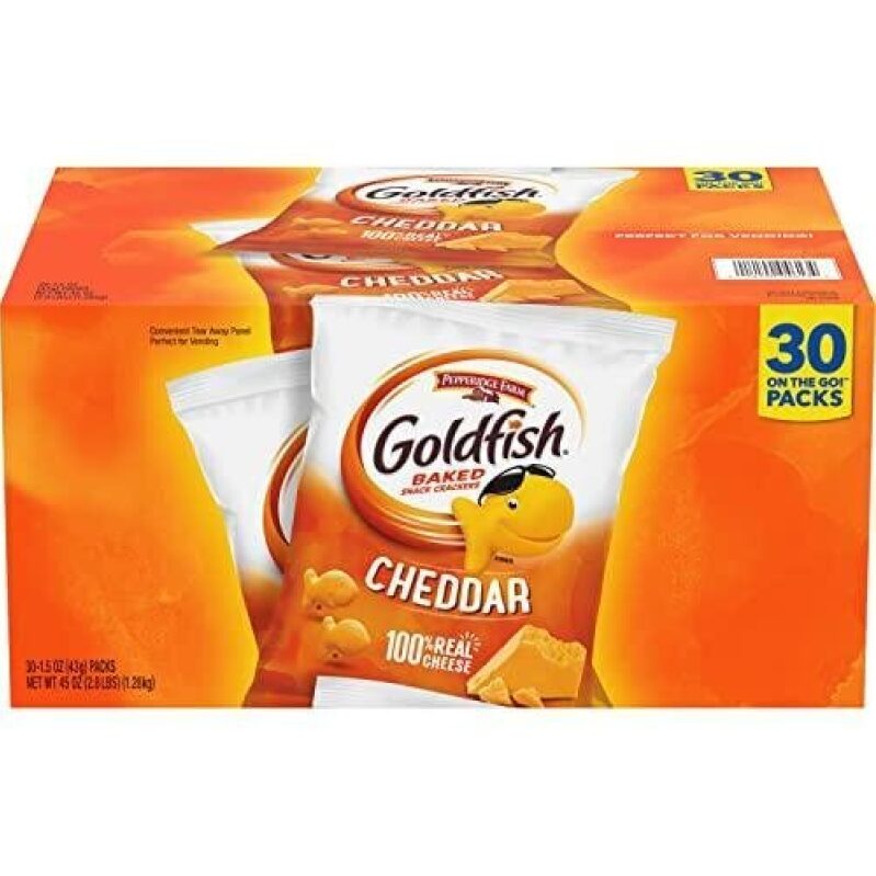 Goldfish Baked Cheddar Crackers - 30 Packs, 1.5 oz Each - 35% OFF
