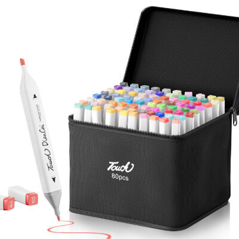 80-Color Dual Tip Markers - Premium Quality for Artists