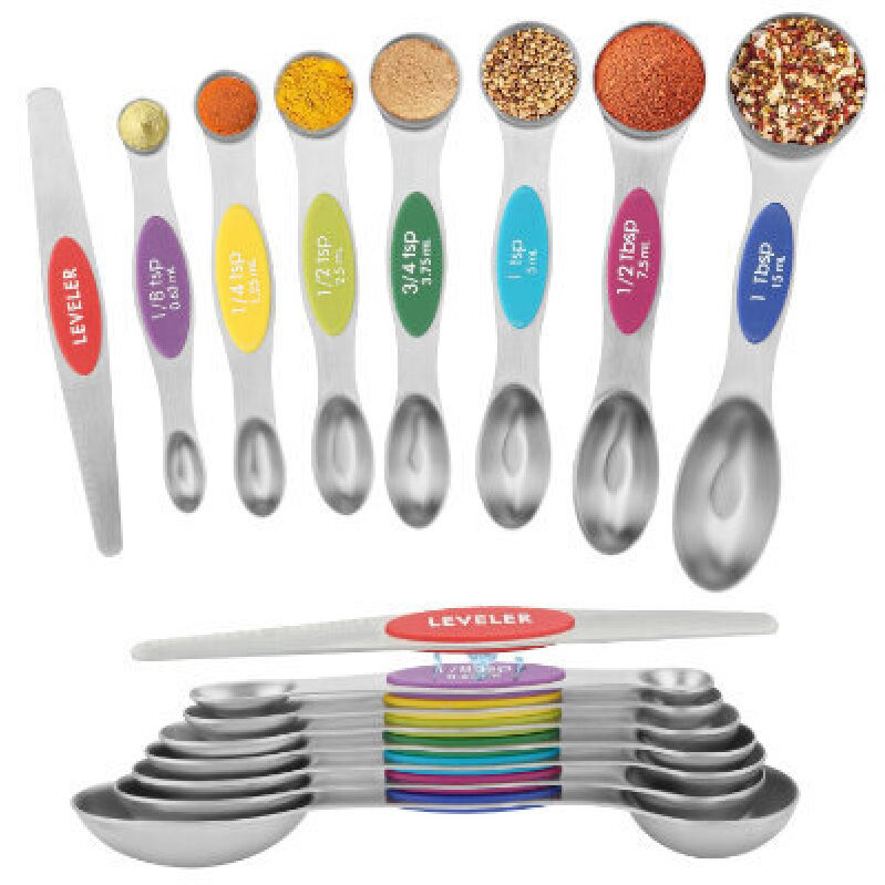 Precision Stainless Steel Measuring Spoons Set - 8 Piece