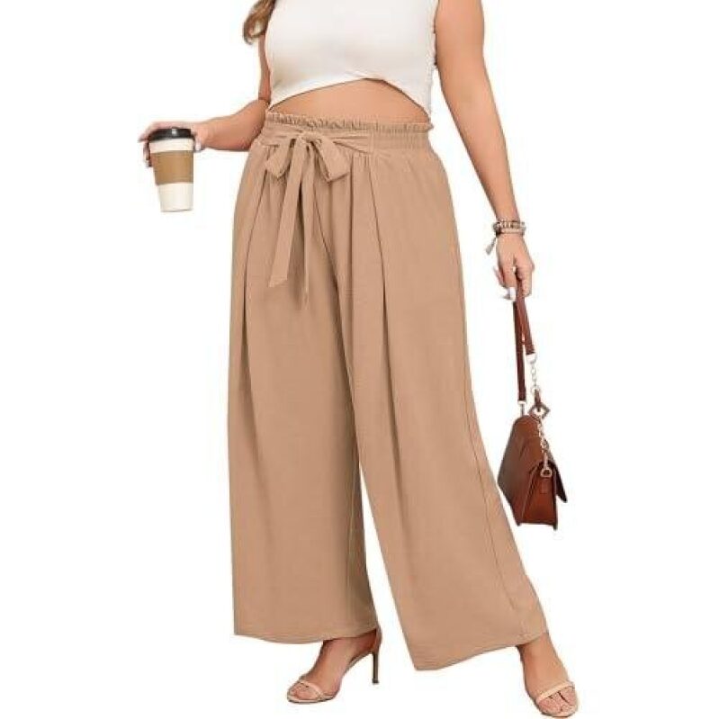 Women's Plus Size Wide Leg Pants - 50% Off