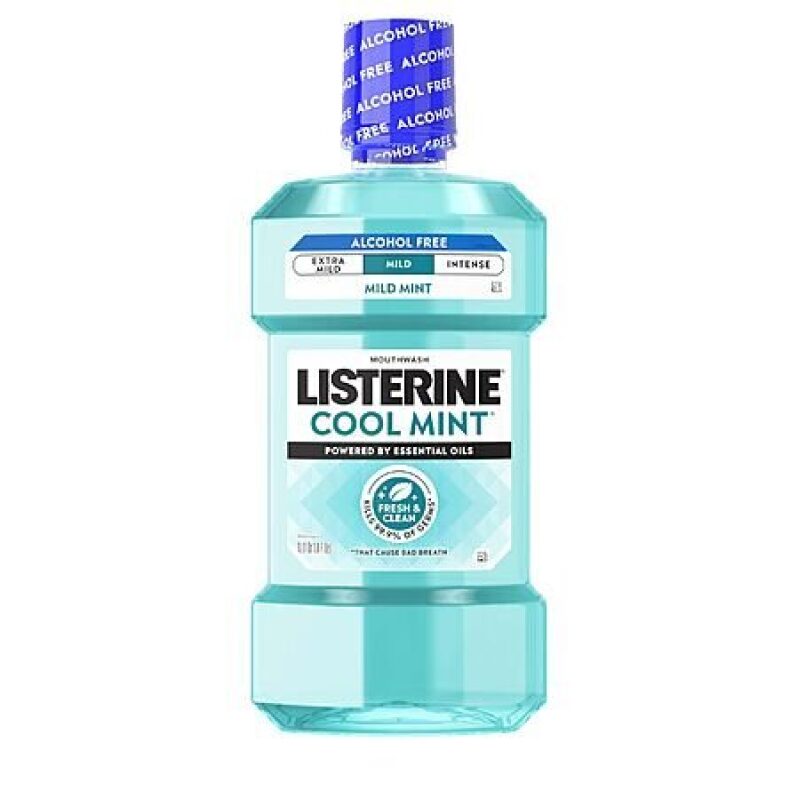 Listerine Cool Mint Alcohol-Free Mouthwash - Cost-Efficient & Fresh Breath