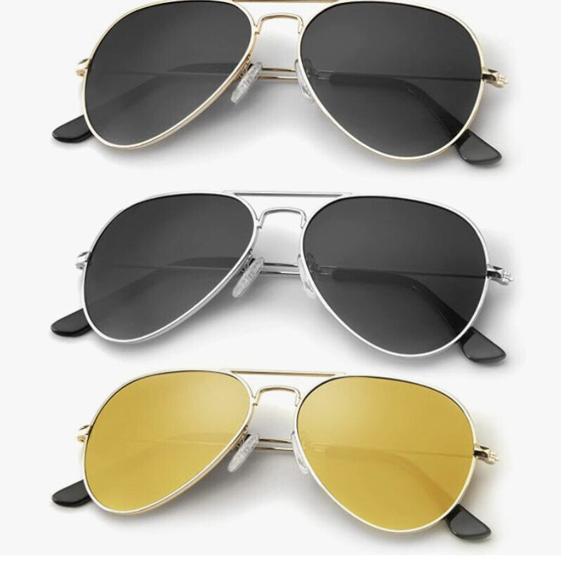 Affordable Aviator Sunglasses Set with Polarized Lenses - $18.88 Prime Shipping