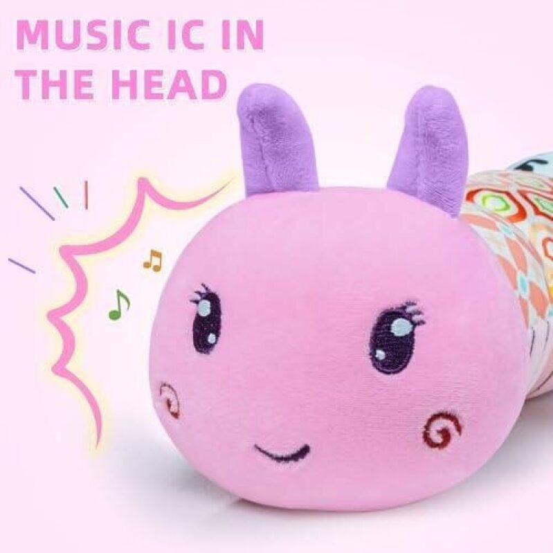 Infant Music Toy - Soft Plush Caterpillar with Textured Design, 63% OFF