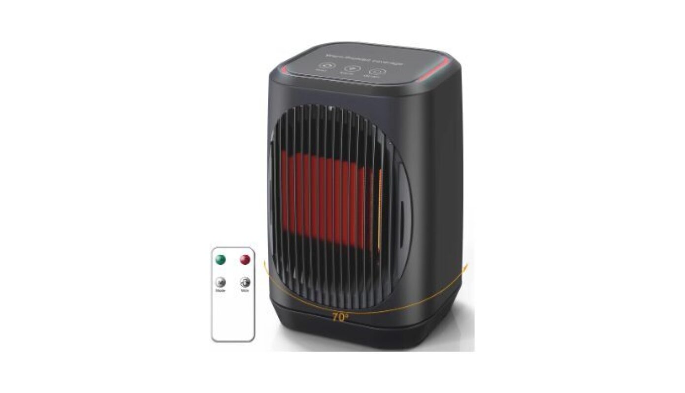Efficient and Compact Space Heater with Remote Control, Ideal for Indoor Use