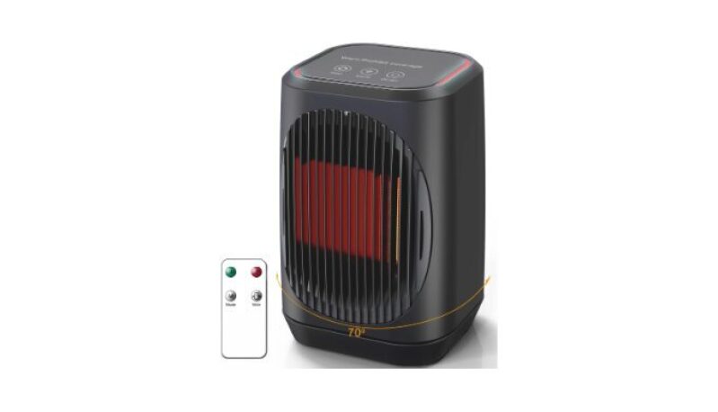 Efficient and Compact Space Heater with Remote Control, Ideal for Indoor Use