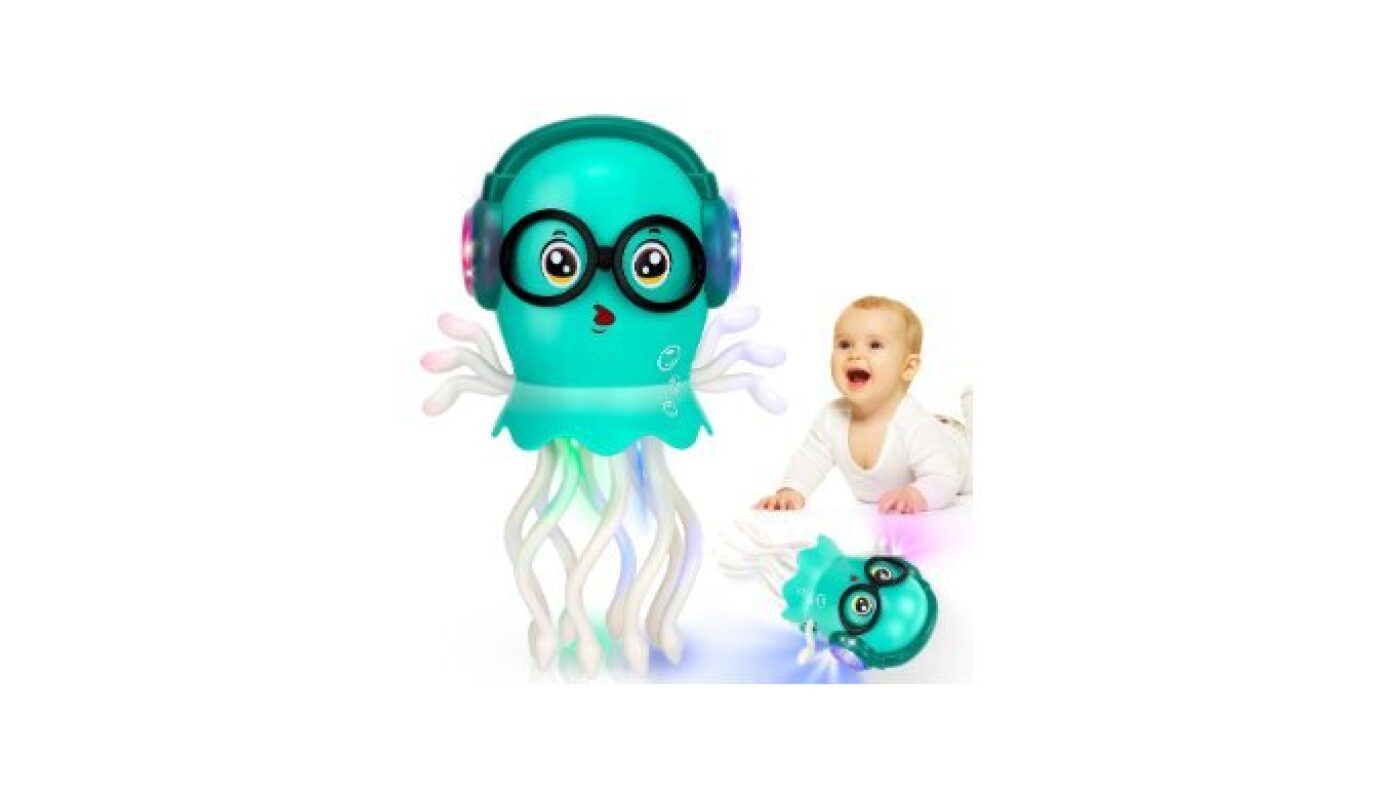 Interactive Crawling & Dancing Octopus Baby Toy - Light Up Music Tummy Time Toy