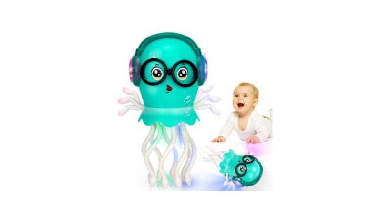 Interactive Crawling & Dancing Octopus Baby Toy - Light Up Music Tummy Time Toy