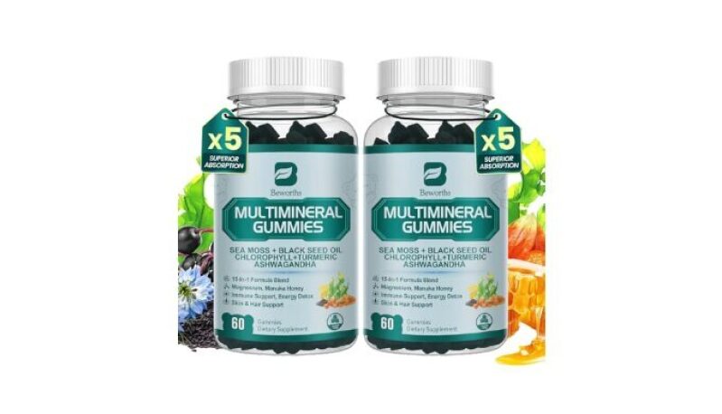 Sea Moss Gummies with Ashwagandha & Chlorophyll - Immune & Gut Detox Support