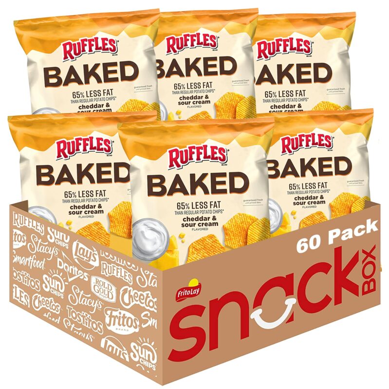 60-Pack Frito Lay Baked Ruffles Cheddar & Sour Cream 0.8oz