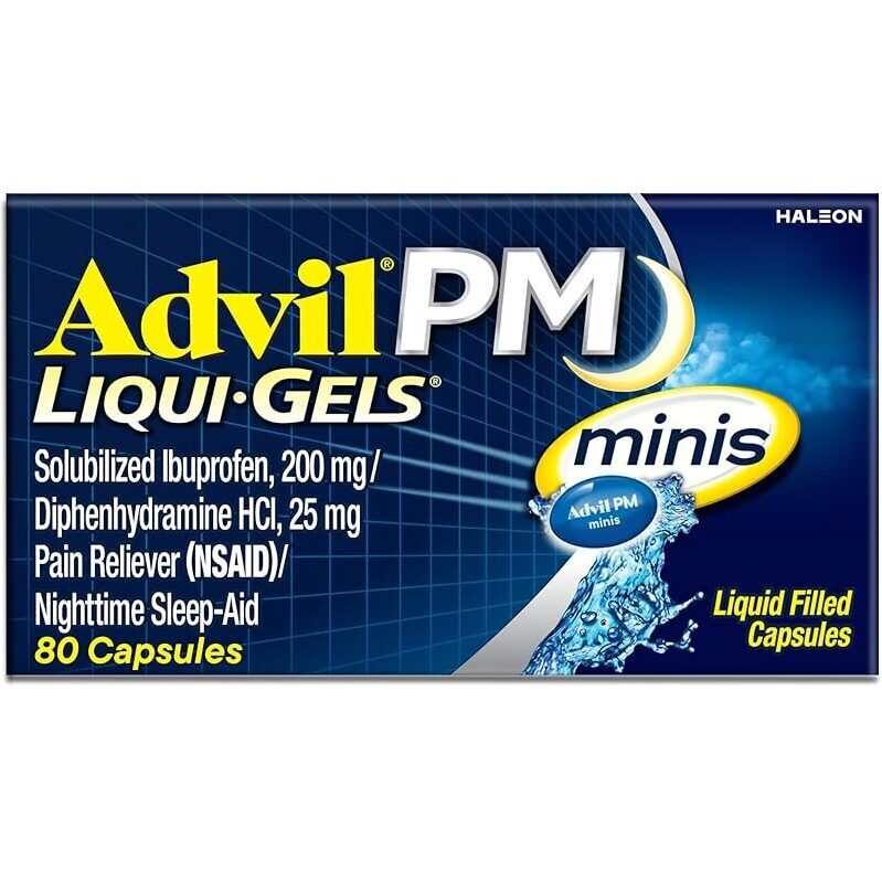 Advil PM Liqui-Gels Minis: Pain Relief & Sleep Aid Combo