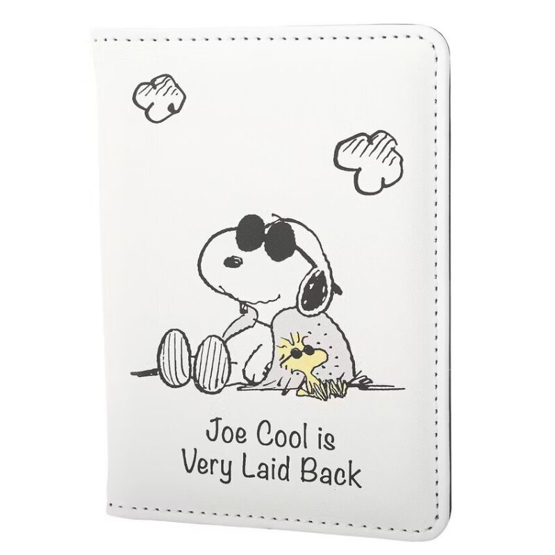 Snoopy White and Black Passport Holder - Secure and Stylish Travel Accessory