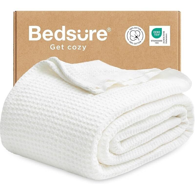 Bedsure Gentlesoft 100% Cotton Blanket Full Size - Ultimate Comfort