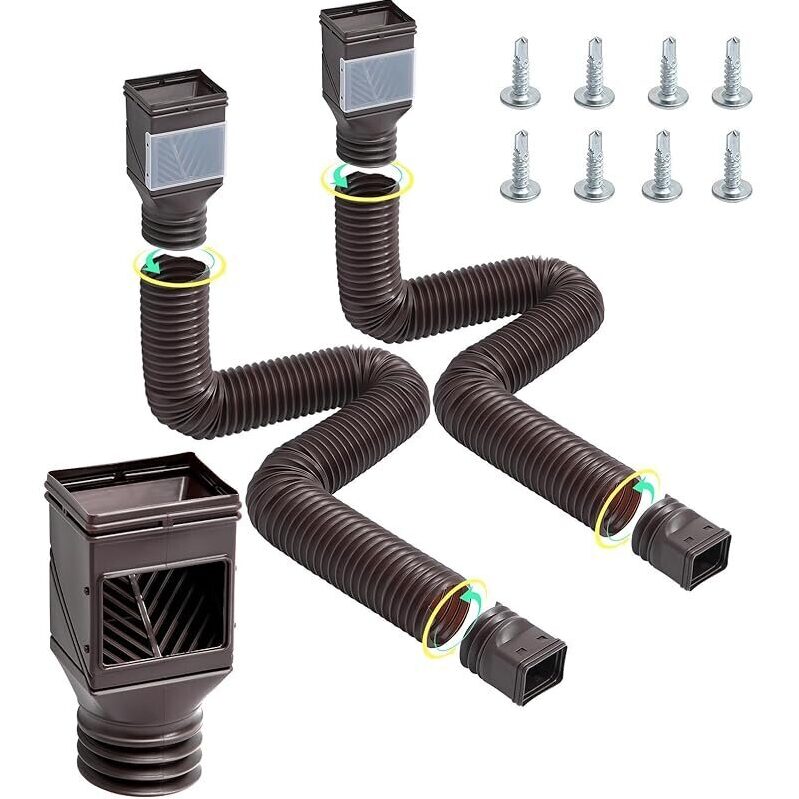 Vevor HC3003G2 Rain Flexible Downspout - Durable, Flexible, and Easy to Install