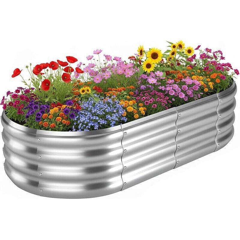 Durable Tatanty Galvanized Raised Garden Bed for Stress-Free Gardening