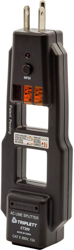 Triplett ET200 AC Line Splitter and GFCI Outlet/Receptacle Tester