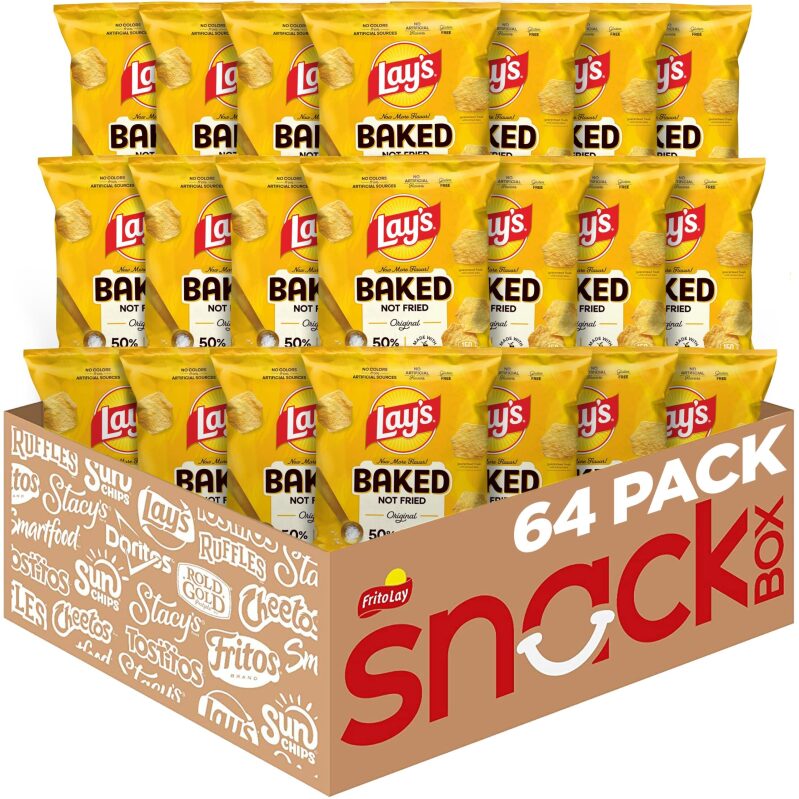 64-Pack Lay's Baked Original Potato Chips - 1.125oz Bags