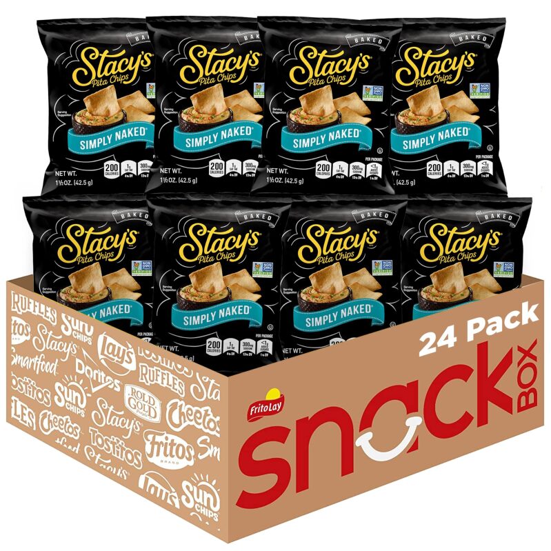 24-Pack Stacy's Simply Naked Pita Chips - Healthy Snacking Made Easy