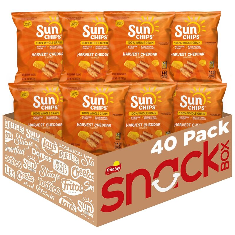 40-Pack SunChips 100% Whole Grain Chips Harvest Cheddar 1oz