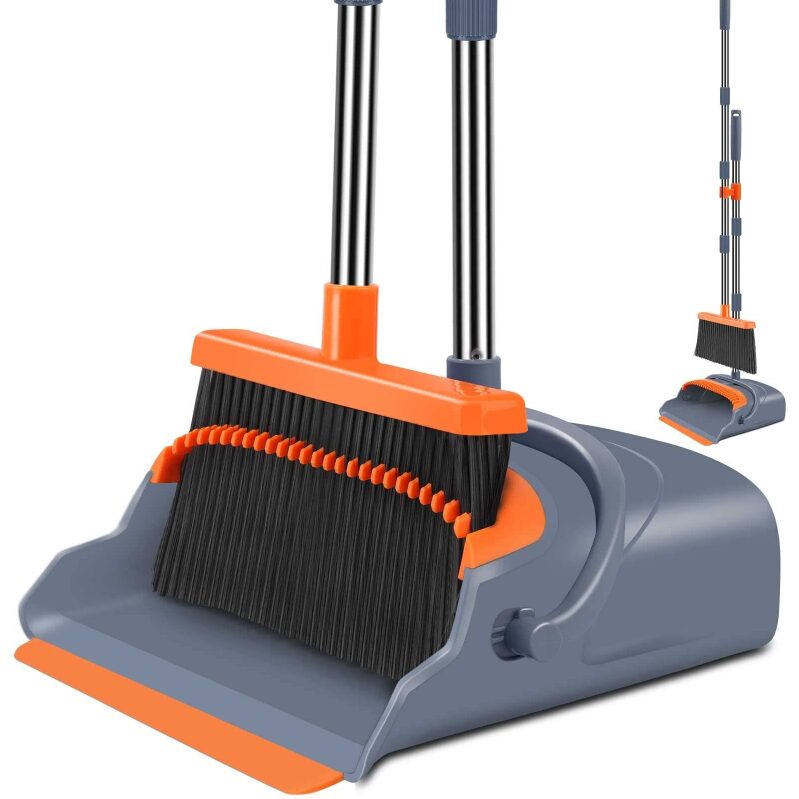 Upgrade Broom and Dustpan Set - Extendable Pole Design for Optimal Cleaning