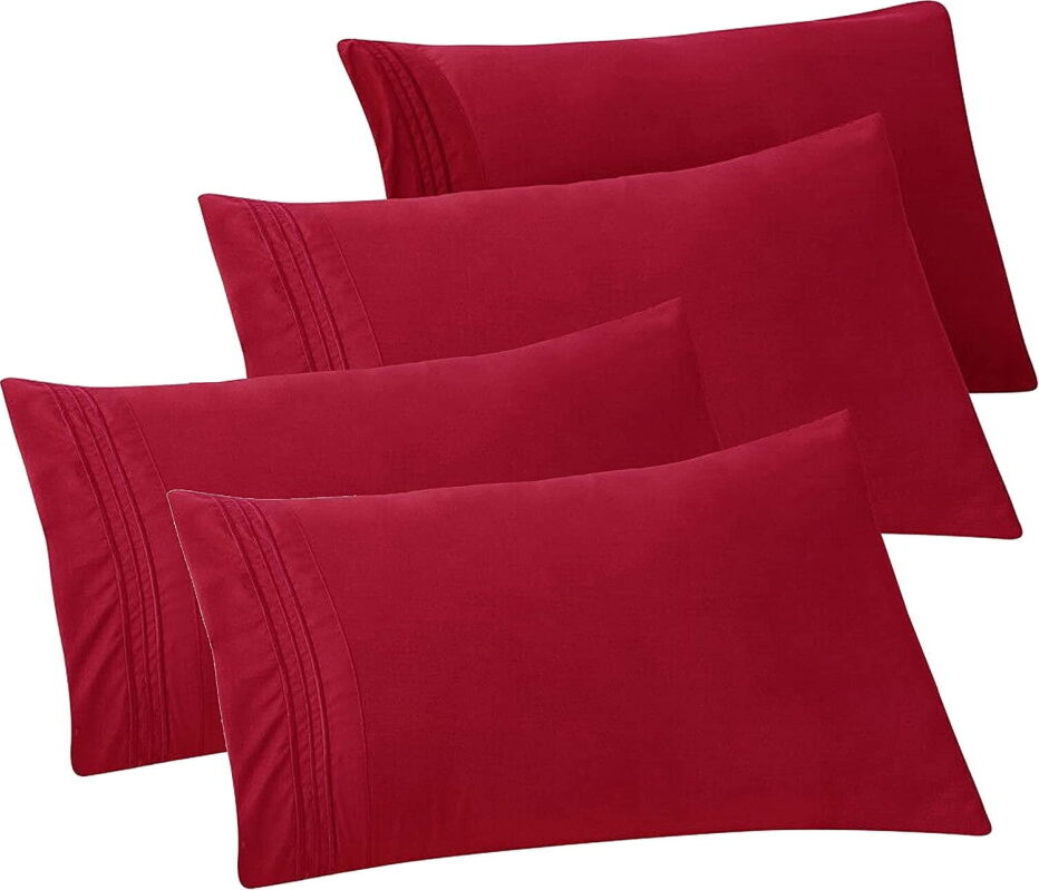 4-Pack Queen Size Pillowcases - Luxurious 1500 Thread Count