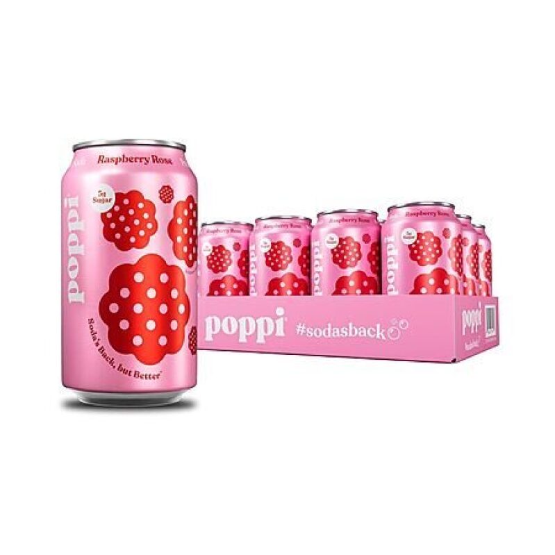 Affordable 12-Pack of poppi Sparkling Prebiotic Soda Beverages
