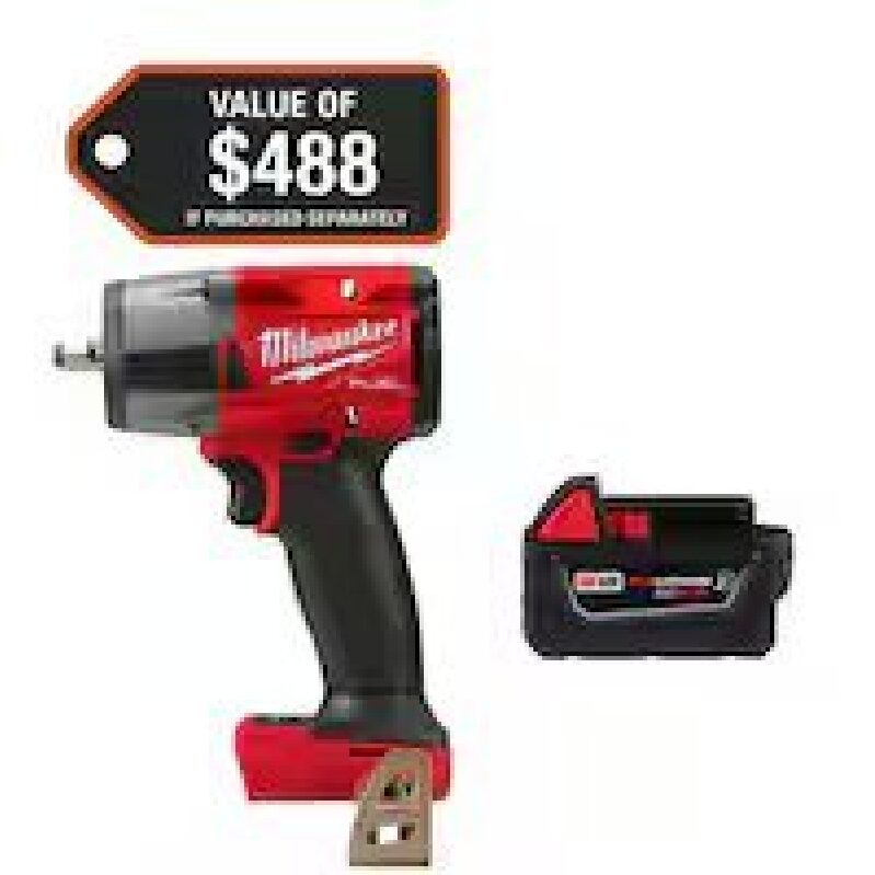 Milwaukee M18 FUEL GEN-2 18V Mid Torque Impact Wrench - Best Power to Weight