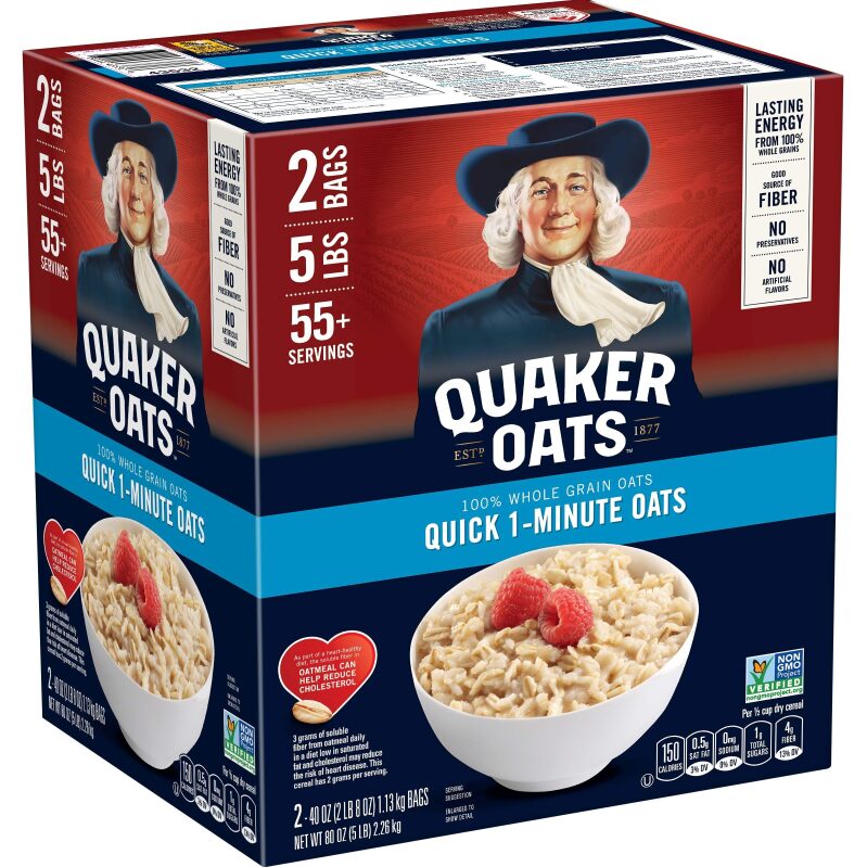 2-Pack Quaker Quick 1-Minute Oatmeal 2.5-Pound