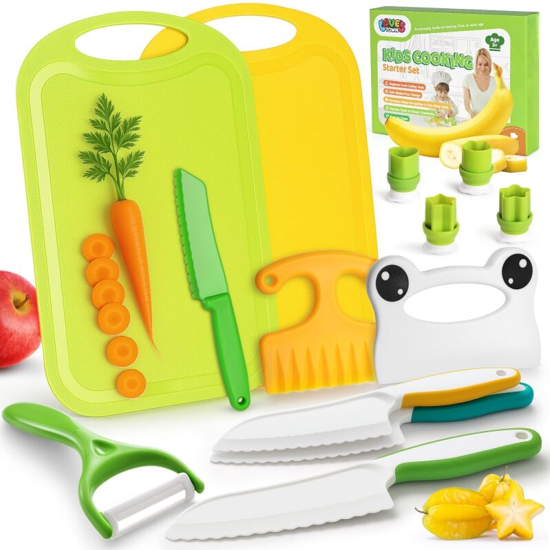 13PCS Kids Cooking Sets Real - Safe and Interactive Montessori Kitchen Toys
