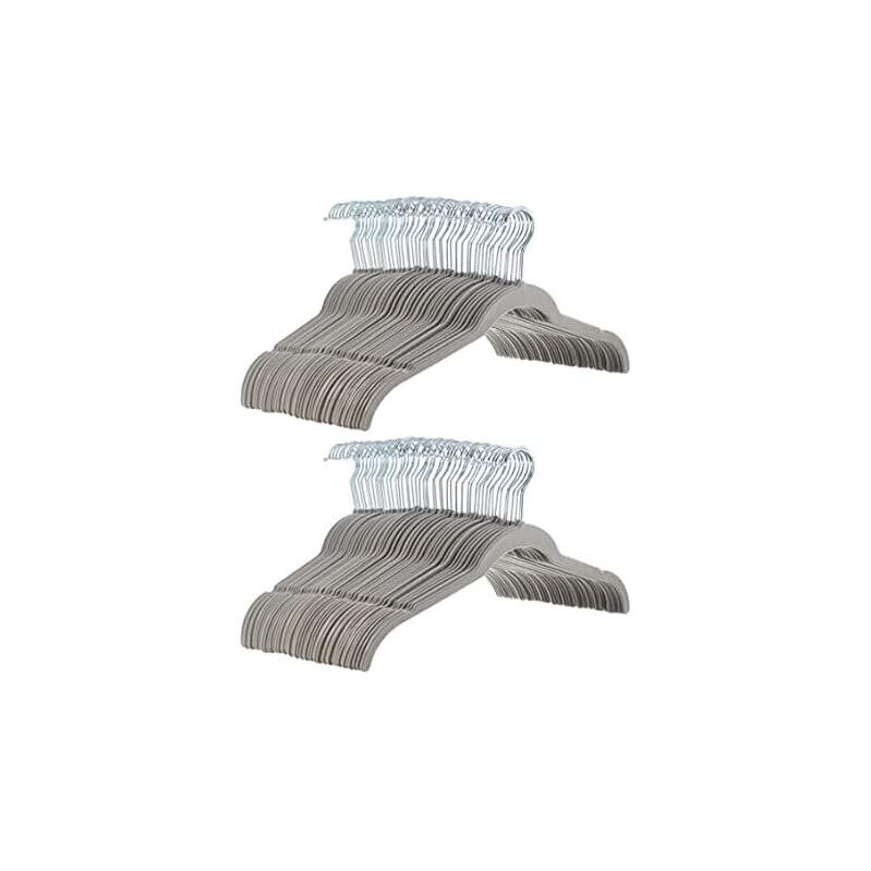 Amazon Basics Slim Velvet Non-Slip Shirt Hangers - 100 Pack
