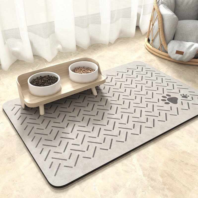 MontVoo Absorbent Quick Dry Pet Feeding Mat - 17 x 28-in