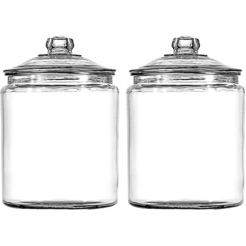 Anchor Hocking Heritage Hill Glass Jar Set - Durable and Elegant Storage Solution